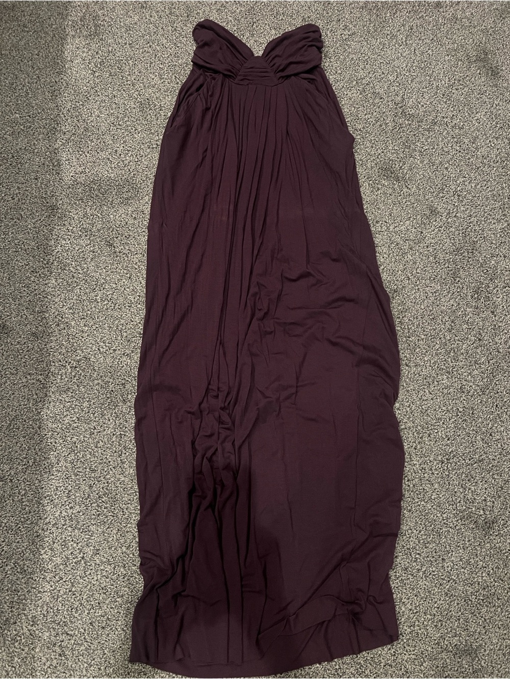 Strapless Maxi Dress in Deep Plum